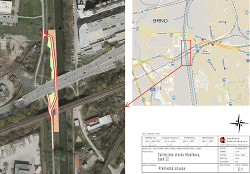 podjezd Hladíkova - plánek